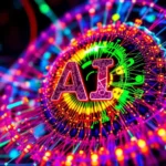 An abstract visual symbolizing the creativity and innovation brought by AI technology.
