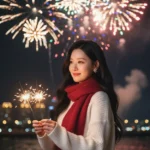 Chân dung đêm năm mới của cô gái Việt với pháo hoa và nụ cười rạng rỡ