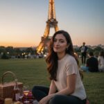 Chill Picnix Hoàng Hôn Tại Champ de Mars Dưới Ánh Đèn Eiffel Rực Rỡ