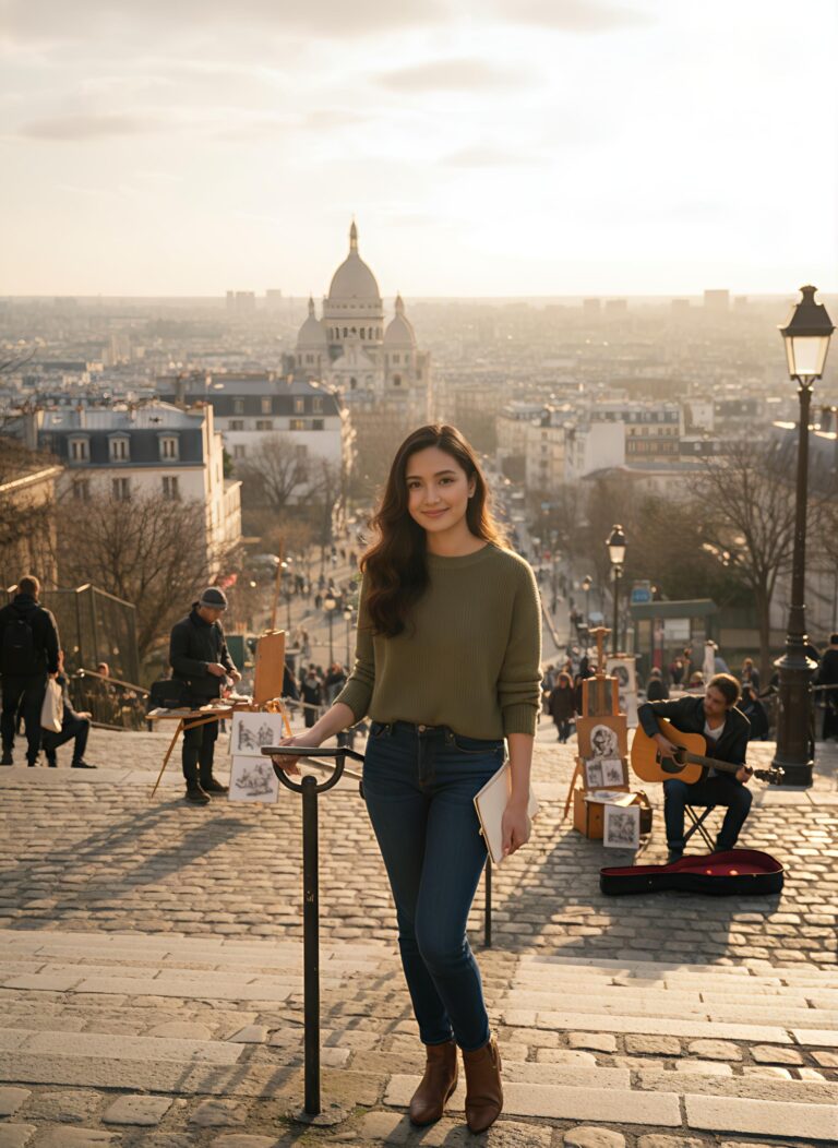 Chân dung sống động giữa Montmartre và vẻ đẹp nghệ thuật đường phố