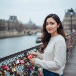 Ghi lại kỷ niệm tình yêu bên cầu tình yêu với phong cách ngọt ngào và tự nhiên