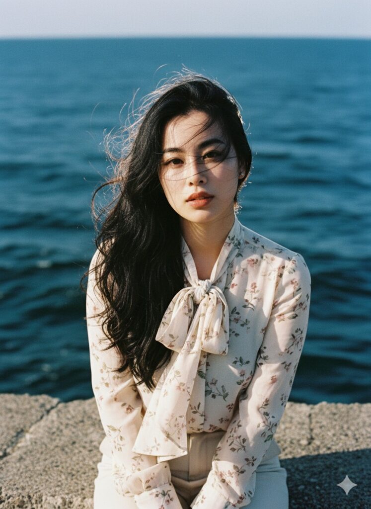 Góc nhìn gần gũi với nét đẹp bí ẩn của cô gái châu Á trong bức chân dung nghệ thuật