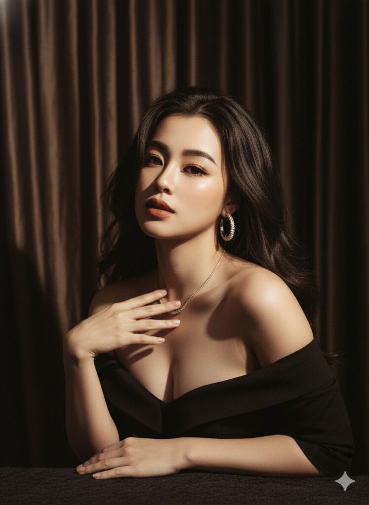 Chân dung thanh lịch với ánh sáng mạnh và phong cách cổ điển thật nổi bật