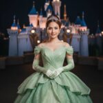 Chân dung sinh động của Tiana trong đêm trước lâu đài Nàng Bạch Tuyết