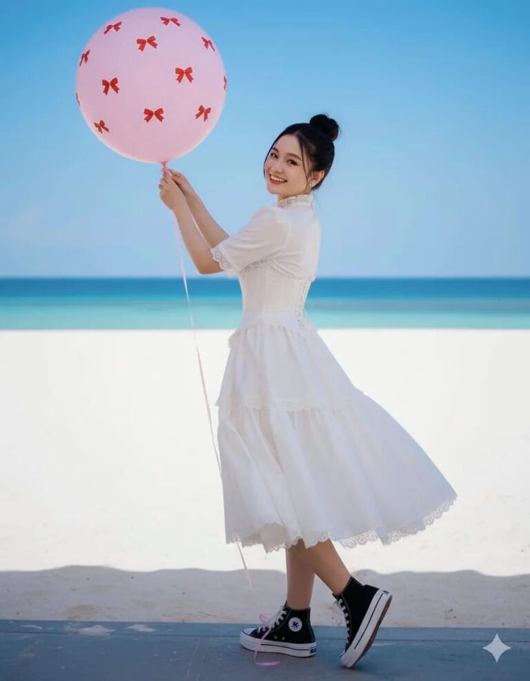 Cô gái tỏa sáng bên bờ biển với phong cách trẻ trung và đầy tự tin