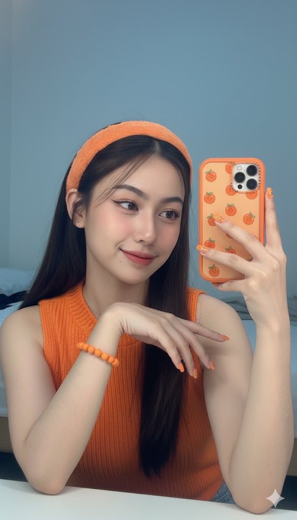 Tạo hình ảnh chân dung cô gái với phong cách tươi sáng và ấm áp trong căn phòng ấm cúng.