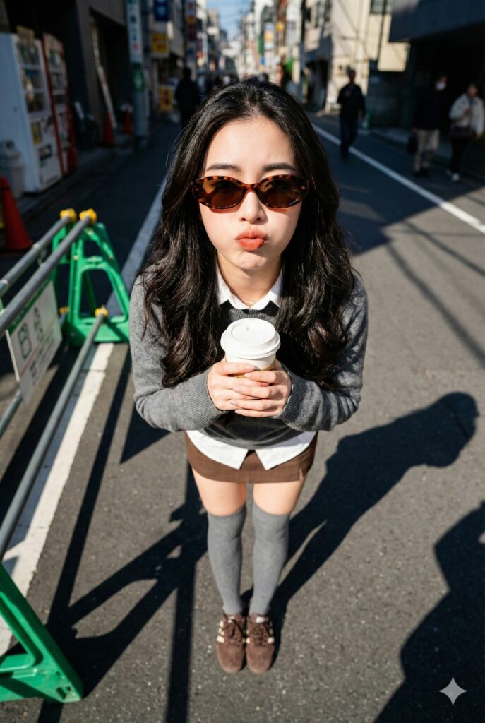 Cô gái trẻ giữa phố Nhật với nét đẹp tự nhiên và thần thái cuốn hút
