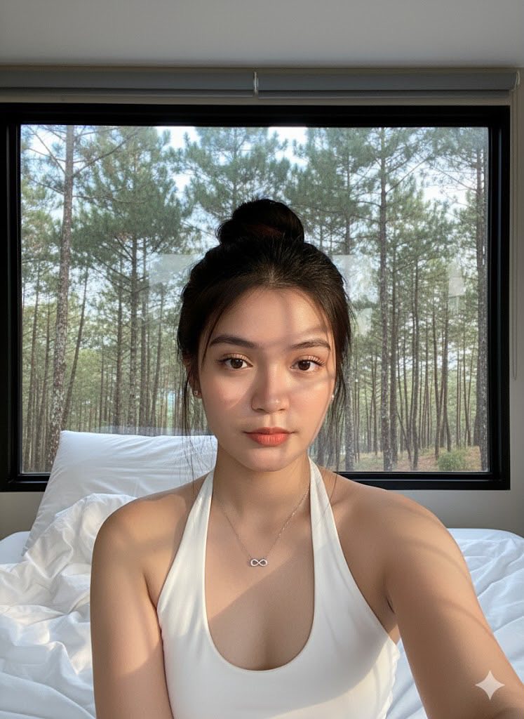 Chỉnh sửa ảnh selfie đẹp mà không thay đổi vẻ tự nhiên của người phụ nữ trẻ trung