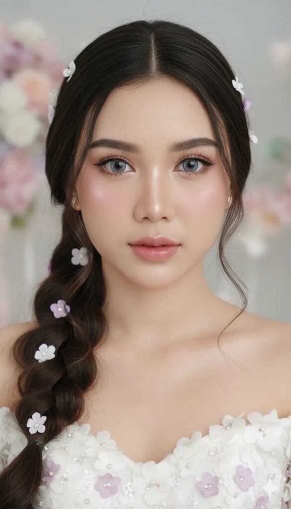 Chân dung thiếu nữ xinh đẹp với vẻ ngoài tựa búp bê và không gian mộng mơ