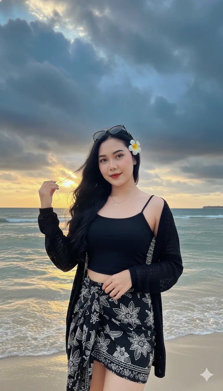 Nàng thơ bên bờ biển hoàng hôn với phong cách thời trang mùa hè cực chất