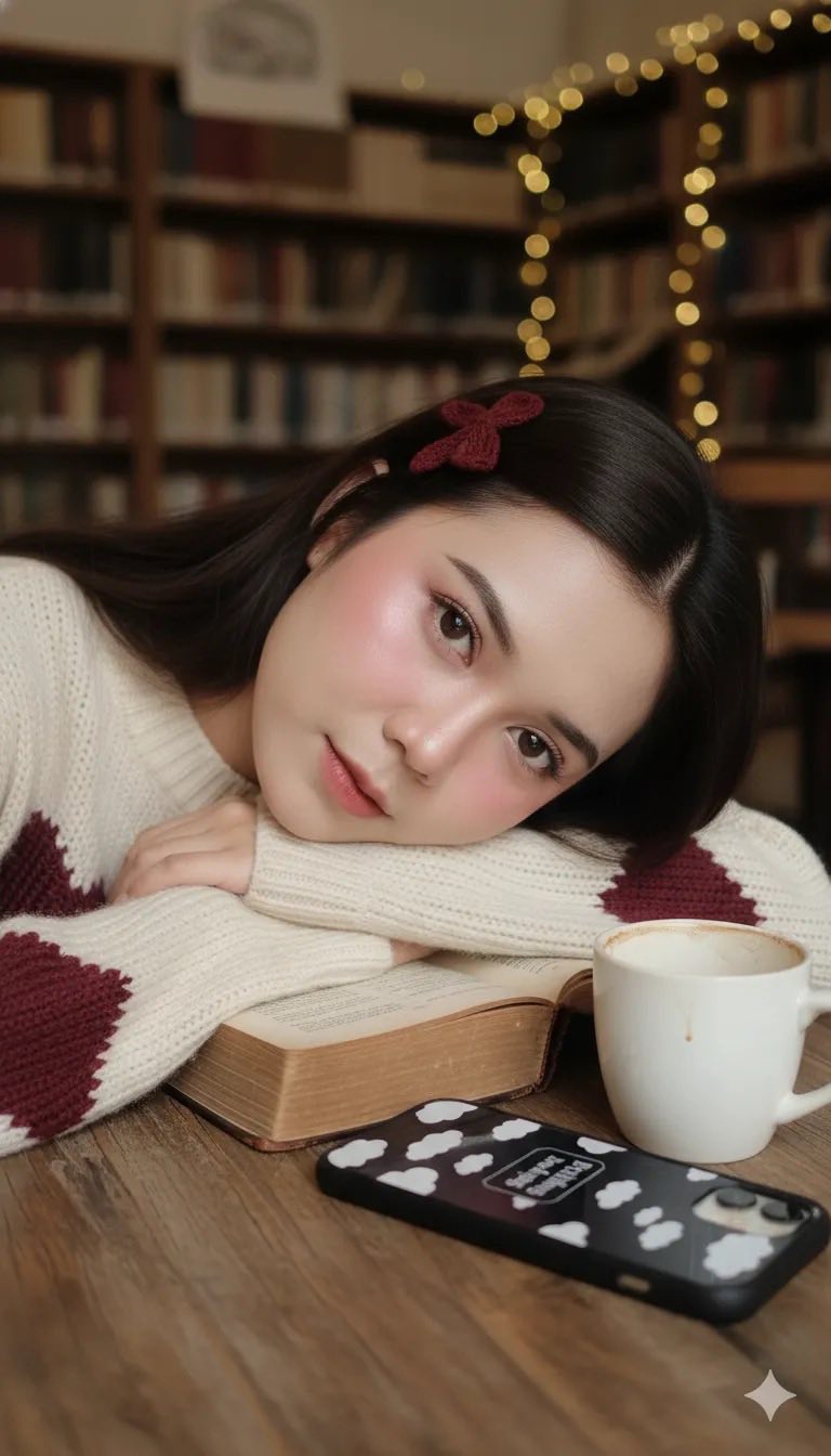 Chân dung dịu dàng trong không gian quán cà phê vintage ấm áp