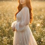 Hình ảnh đẹp mê hồn của cô gái giữa cánh đồng hoa dưới ánh hoàng hôn