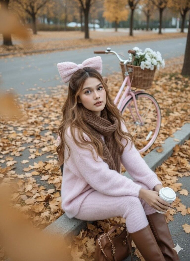 Tạo chân dung siêu thực của cô gái trẻ với phong cách mùa thu dễ thương