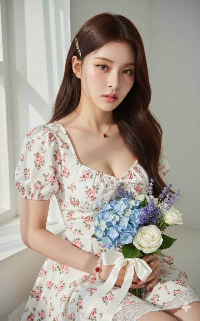 Chân dung người phụ nữ xinh đẹp với ánh sáng tự nhiên và sắc nét trong bức ảnh selfie 8K