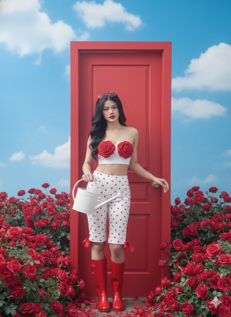 Tạo chân dung siêu thực với ảnh tham khảo của cô gái xinh đẹp và phong cách nổi bật