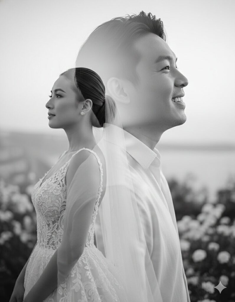 Chân dung đôi uyên ương thực tế tuyệt đẹp trong ánh sáng đám cưới hạnh phúc