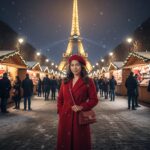 Tạo chân dung siêu thực của người mẫu tại chợ Giáng sinh Paris