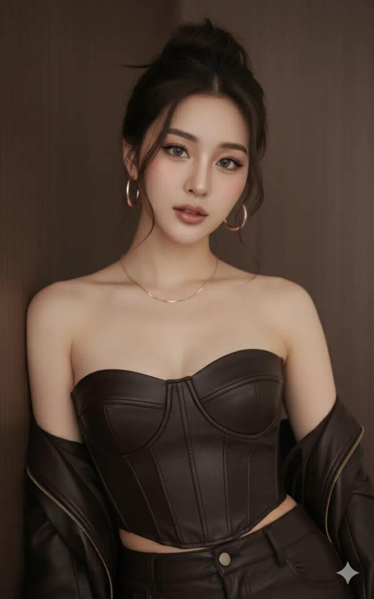 Chân dung thanh lịch của cô gái trẻ với phong cách hiện đại và tự tin