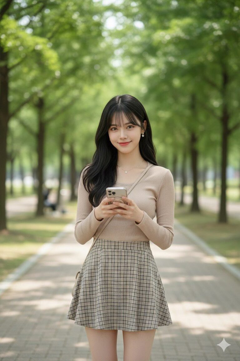 Tạo hình ảnh gái xinh phong cách Hàn Quốc giữa thiên nhiên tươi đẹp