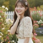 Chân dung cô gái trẻ đẹp với phong cách tự nhiên và trang phục dịu dàng