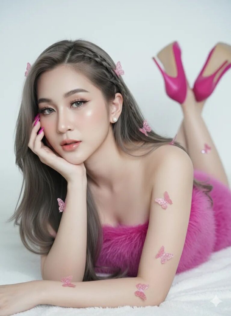 Hình ảnh chân dung nữ trẻ trung với phong cách và sắc màu nổi bật