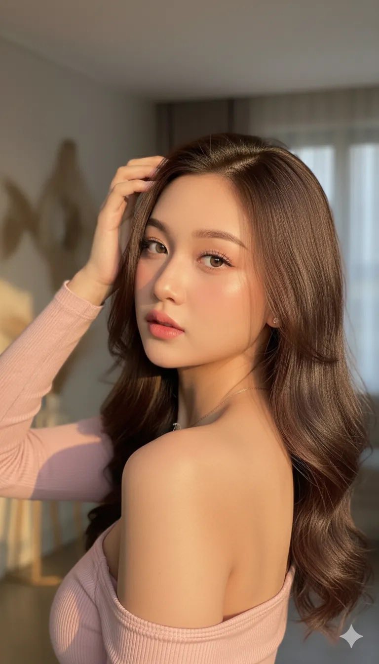 Nàng thơ với tóc bướm trong ánh nắng vàng rực rỡ buổi chiều hè