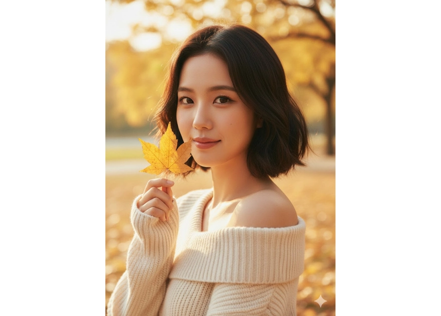 Tận hưởng mùa thu với phong cách ấm áp và nhẹ nhàng cùng cô gái trẻ và lá vàng rực rỡ