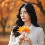 Nắm bắt vẻ đẹp thanh khiết trong sắc thu cùng cô gái trẻ và lá phong rực rỡ