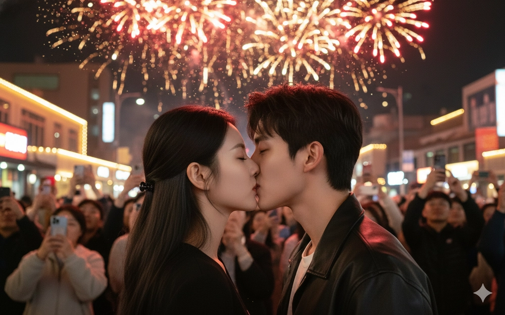 Tái hiện khoảnh khắc hạnh phúc giữa đêm giao thừa trong ánh nhìn lấp lánh pháo hoa