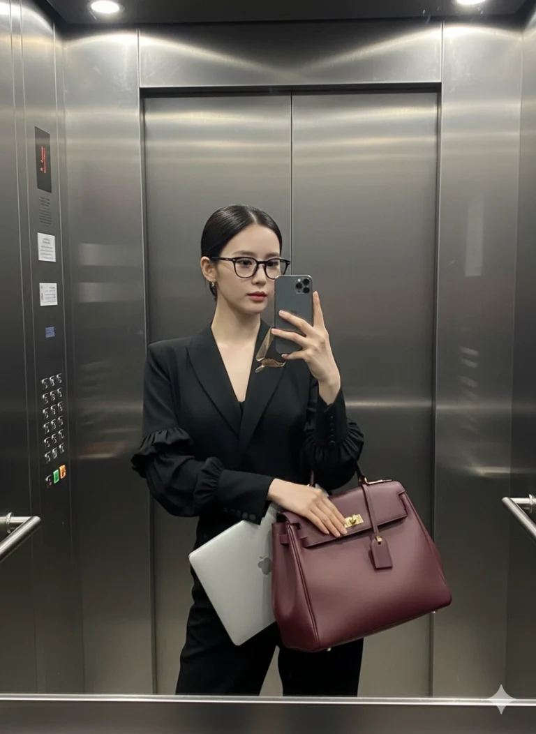 Tái hiện hình ảnh selfie sang trọng trong thang máy với phong cách đẳng cấp