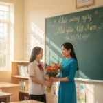 Ngày Nhà giáo Việt Nam tươi đẹp trong lớp học đầy nắng 20/11 ấm áp và ý nghĩa