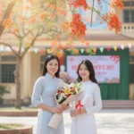Kỷ niệm ngày Nhà giáo với hình ảnh thầy cô và học trò dưới hoa phượng rực rỡ