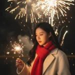 Làn Khói Lấp Lánh Đêm Giao Thừa Cùng Cô Gái Việt Trẻ Trung và Cuốn Hút