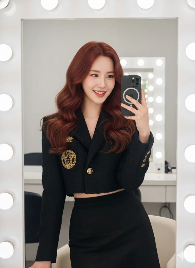 Ảnh tự sướng xinh đẹp với phong cách thời trang hiện đại và ánh sáng hoàn hảo