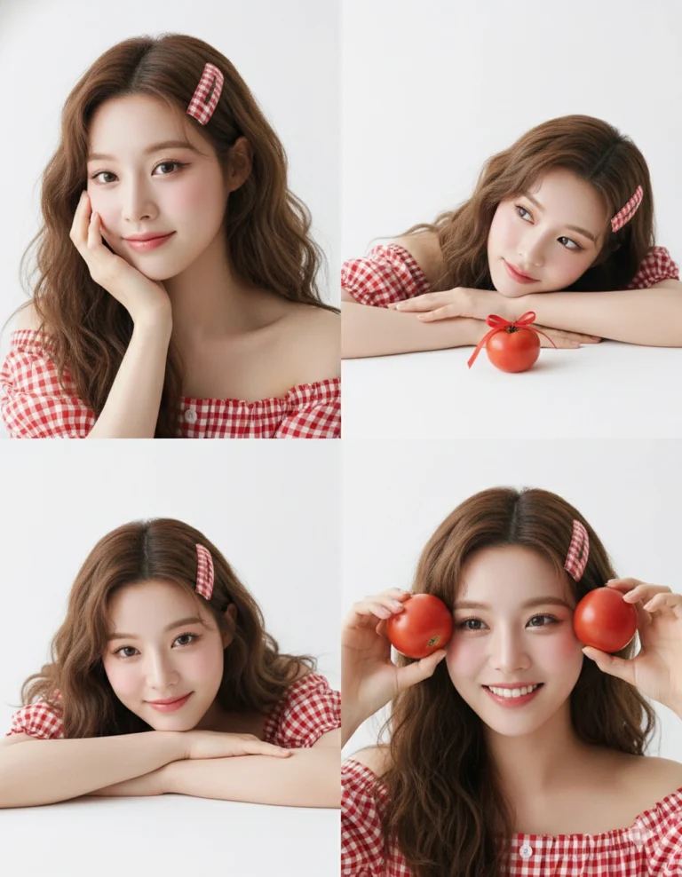 Cô Gái Xinh Đẹp Với Chùm Tômato Ngọt Ngào Trong Bộ Ảnh Đầy Sắc Màu