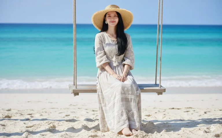 Chill trên bãi biển với phong cách Bohemian và nụ cười rạng rỡ