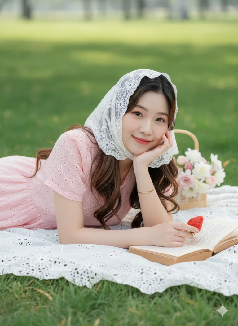 Cô gái Việt xinh đẹp trong phong cách picnic vintage với sắc pastel nhẹ nhàng