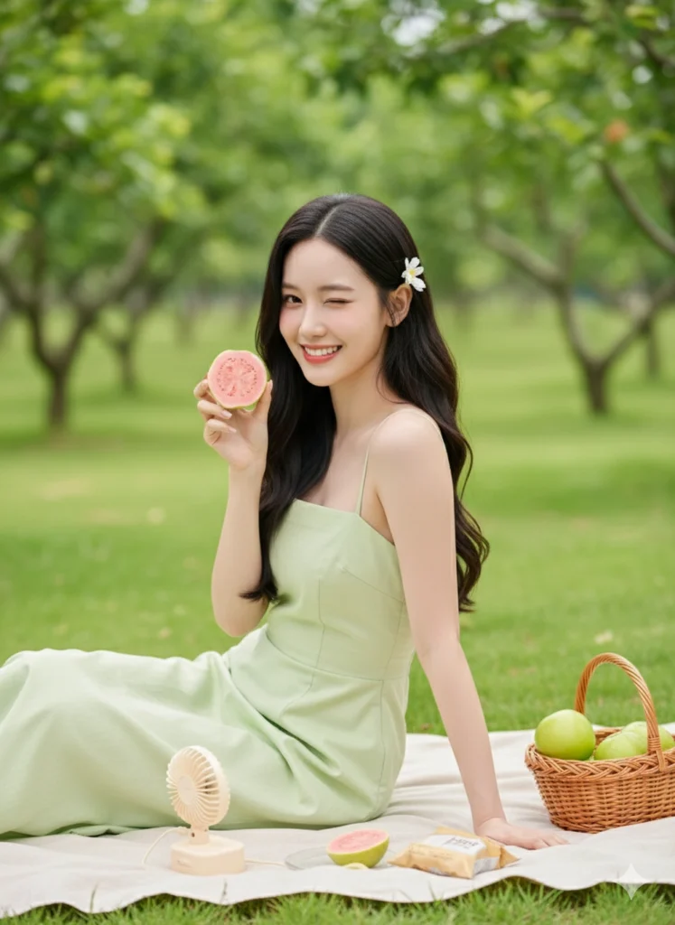 Chân dung cô gái Việt trong mùa hè tươi sáng cùng picnic trái cây ngoài trời