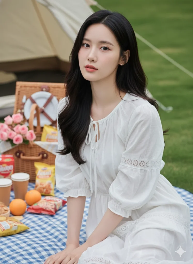 Chân dung cô gái Việt giữa không gian picnic thư giãn tại công viên mùa hè