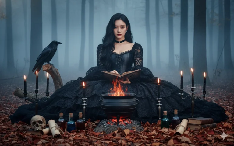 Chân dung ấn tượng của cô gái trong khung cảnh huyền bí và ma mị giữa rừng sâu