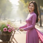 Vẻ đẹp tự nhiên của cô gái Việt trong áo dài giữa Sài Gòn hiện đại và lãng mạn