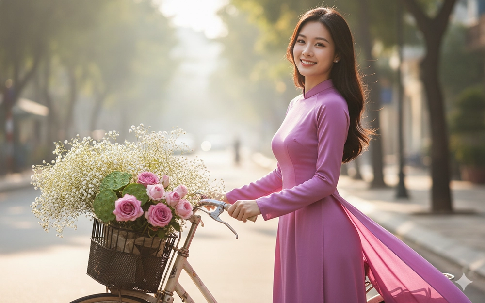 Vẻ đẹp tự nhiên của cô gái Việt trong áo dài giữa Sài Gòn hiện đại và lãng mạn