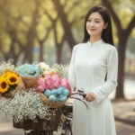 Nét đẹp thanh tao của cô gái Việt trong chiếc áo dài giữa thiên nhiên Hà Nội