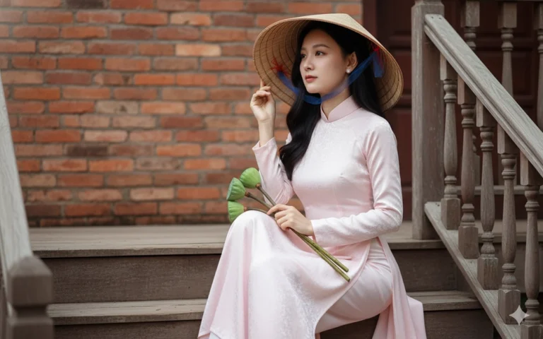 Chân dung cô gái Việt trong áo dài giữa không gian cổ kính và lãng mạn