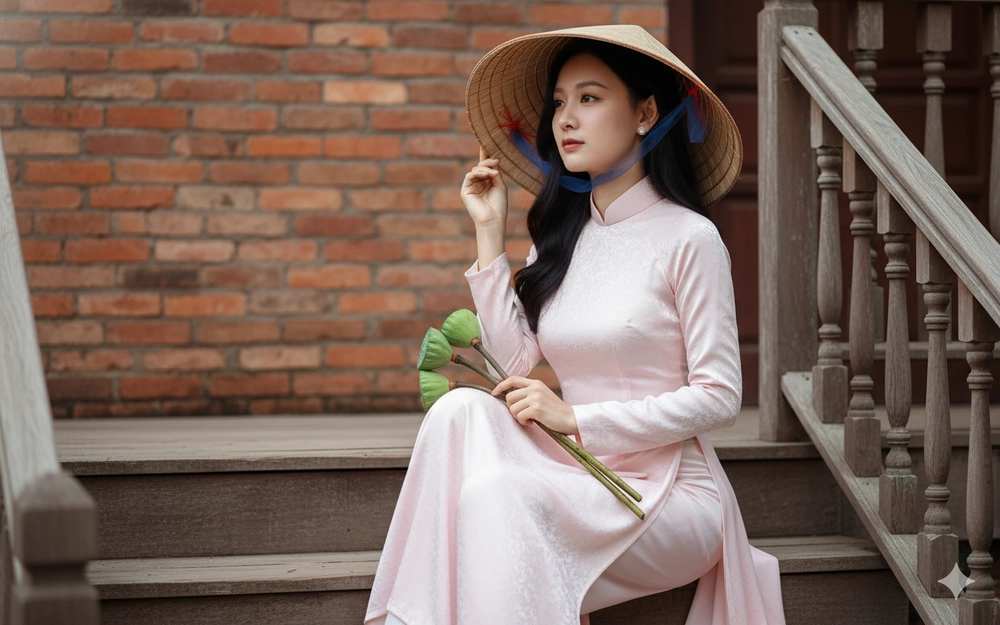 Chân dung cô gái Việt trong áo dài giữa không gian cổ kính và lãng mạn