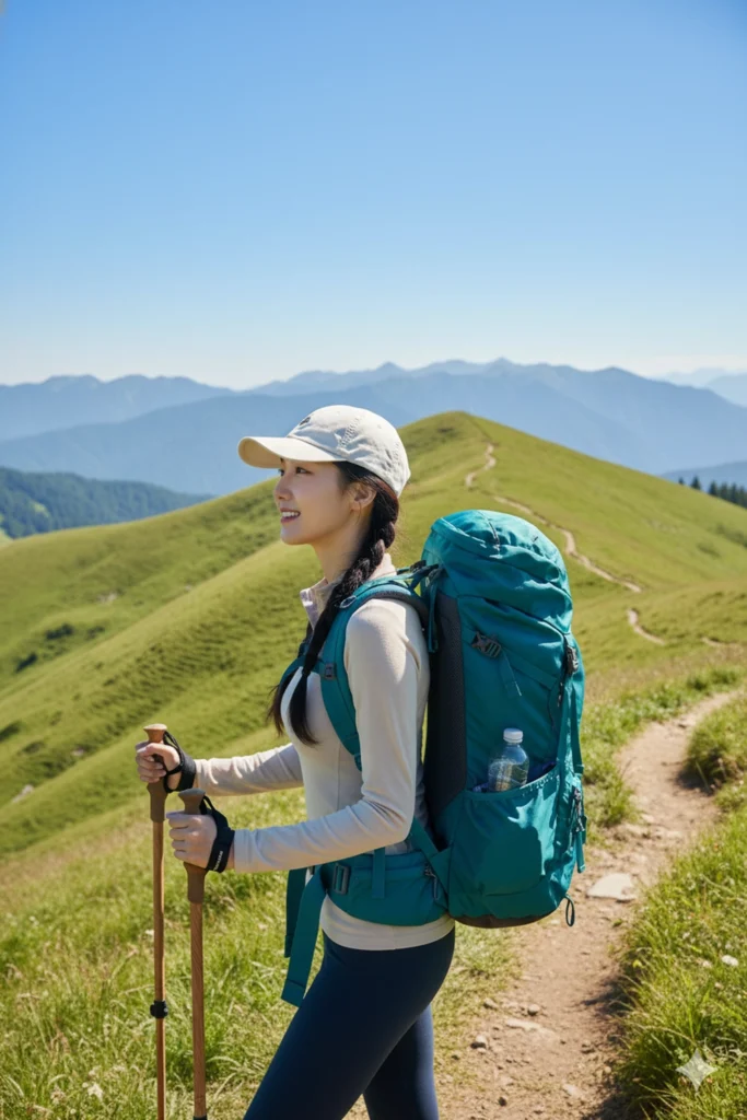 Thiên nhiên hùng vĩ khám phá vẻ đẹp của cô gái trẻ trekking bên thác nước trắng xóa