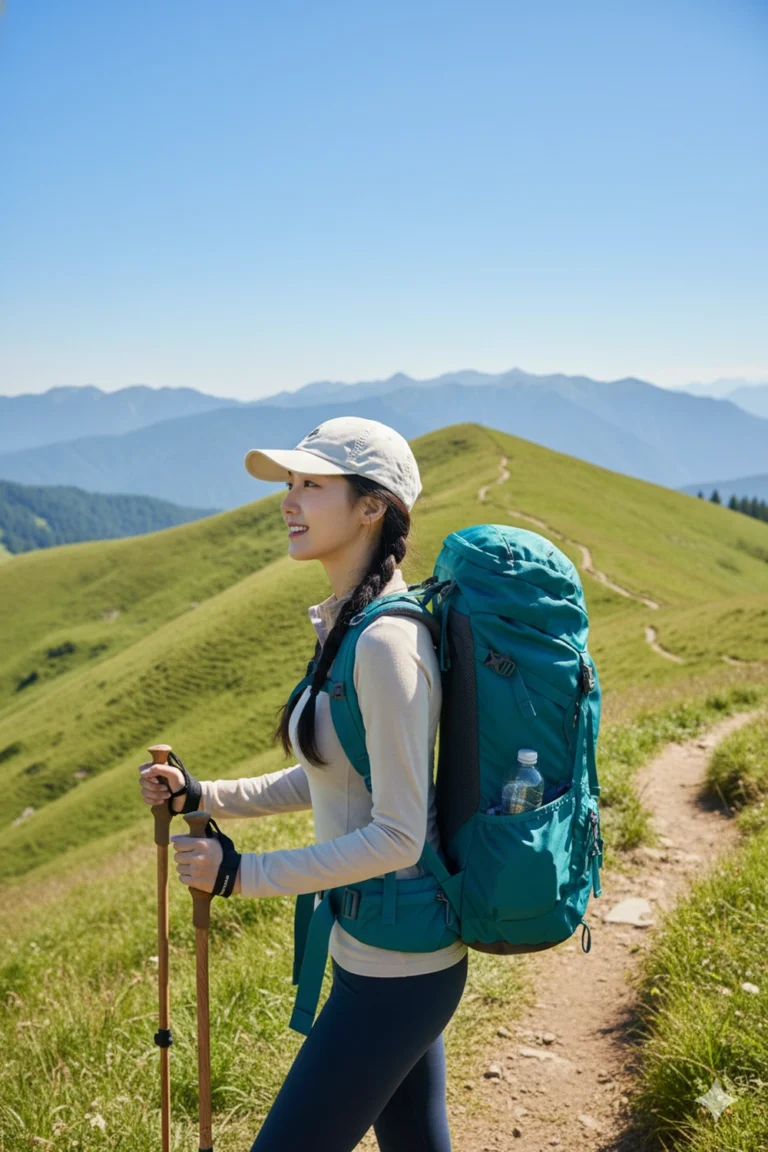 Thiên nhiên hùng vĩ khám phá vẻ đẹp của cô gái trẻ trekking bên thác nước trắng xóa