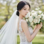 Xây dựng chân dung cô dâu hoàn mỹ với váy cưới lãng mạn và hoa tươi rực rỡ