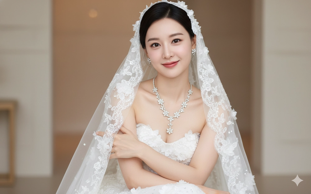 Chân dung cô dâu thanh tao trong áo cưới trắng tinh khôi và sự nhẹ nhàng quyến rũ