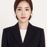 Tạo ảnh ID chuyên nghiệp cho nữ với kiểu tóc gọn gàng và trang phục thanh lịch